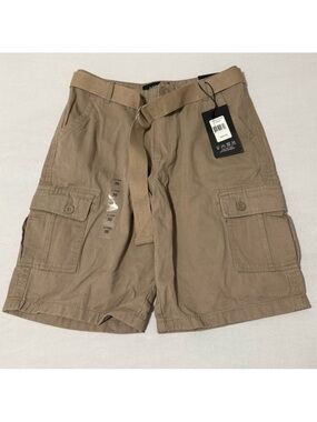 J.Come Men's Tan Cargo Shorts with Belt NWT